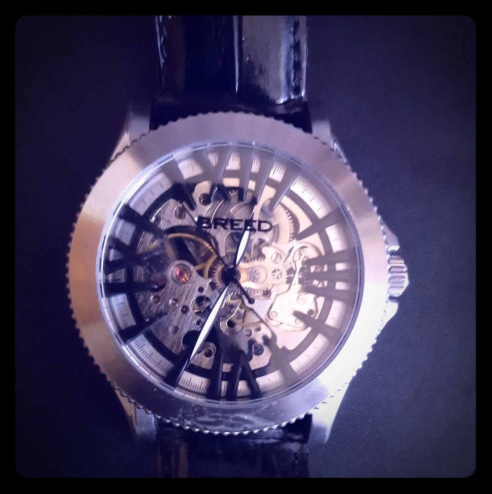 Mens "Breed" leather watch